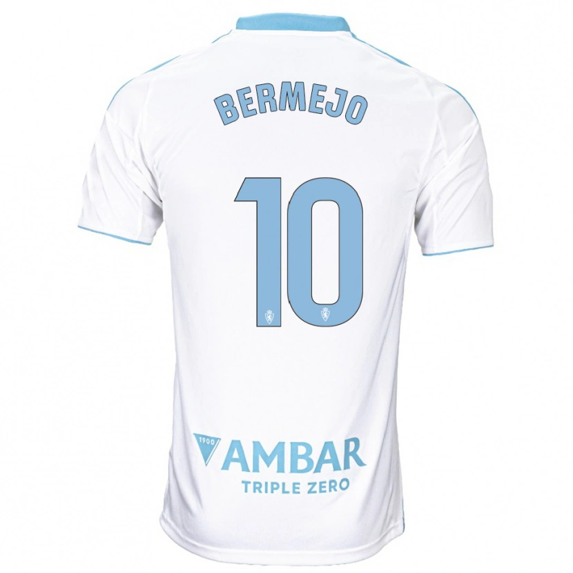 Danxen Damen Sergio Bermejo #10 Weiß Himmelblau Heimtrikot Trikot 2025/26 T-Shirt