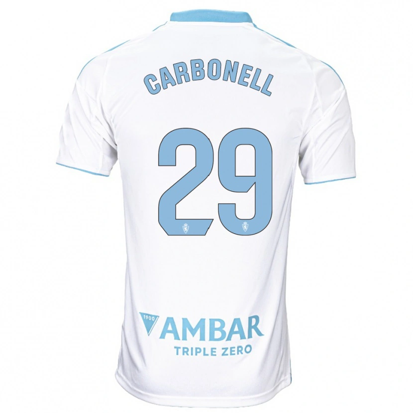 Danxen Damen Luis Carbonell #29 Weiß Himmelblau Heimtrikot Trikot 2025/26 T-Shirt