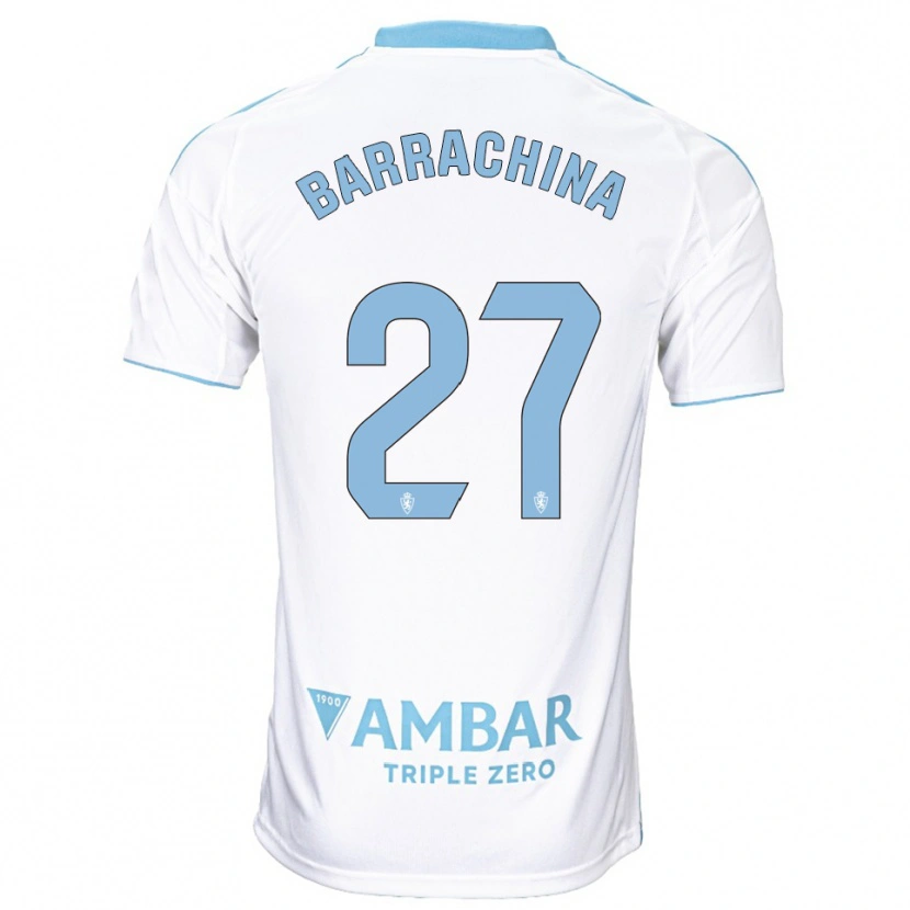 Danxen Damen Hugo Barrachina #27 Weiß Himmelblau Heimtrikot Trikot 2025/26 T-Shirt