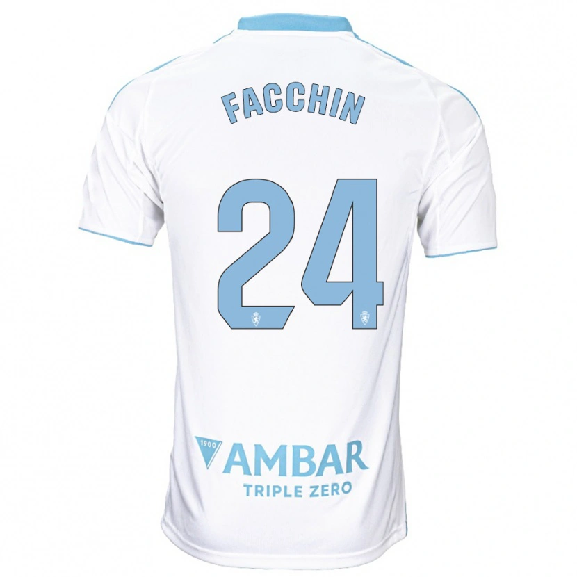 Danxen Damen Enzo Facchin #24 Weiß Himmelblau Heimtrikot Trikot 2025/26 T-Shirt