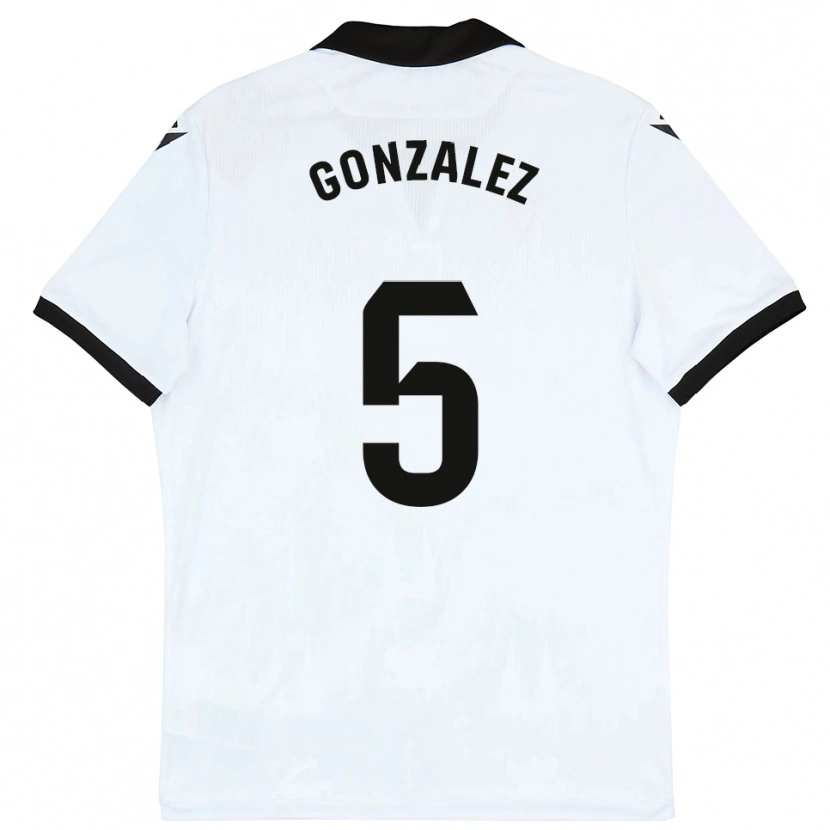 Danxen Damen Sergio González #5 Weiß Schwarz Heimtrikot Trikot 2025/26 T-Shirt