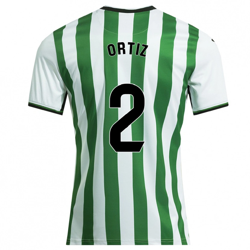 Danxen Damen Pedro Ortiz #2 Weiß Grün Heimtrikot Trikot 2025/26 T-Shirt