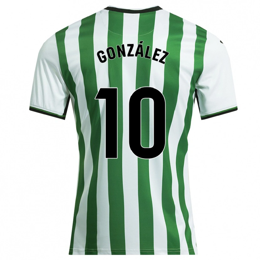 Danxen Damen Jacobo González #10 Weiß Grün Heimtrikot Trikot 2025/26 T-Shirt
