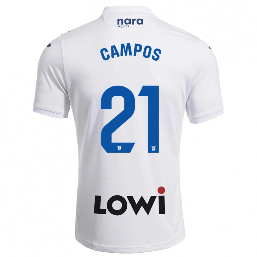 Danxen Damen Andrés Campos #21 Weiß Marine Heimtrikot Trikot 2025/26 T-Shirt