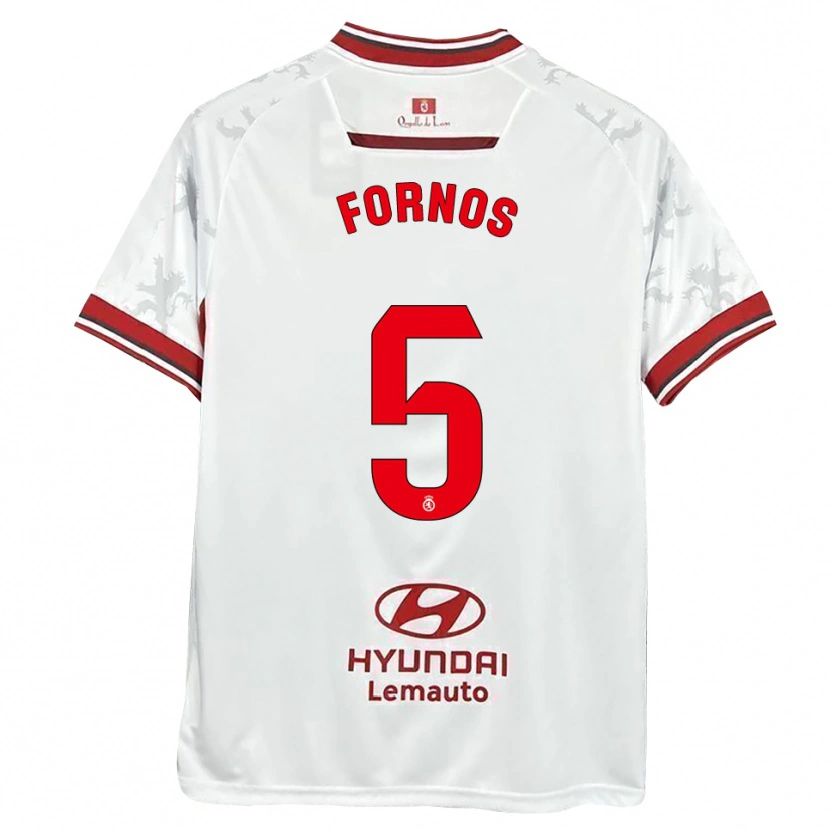 Danxen Damen Quique Fornos #5 Weiß Rot Heimtrikot Trikot 2025/26 T-Shirt