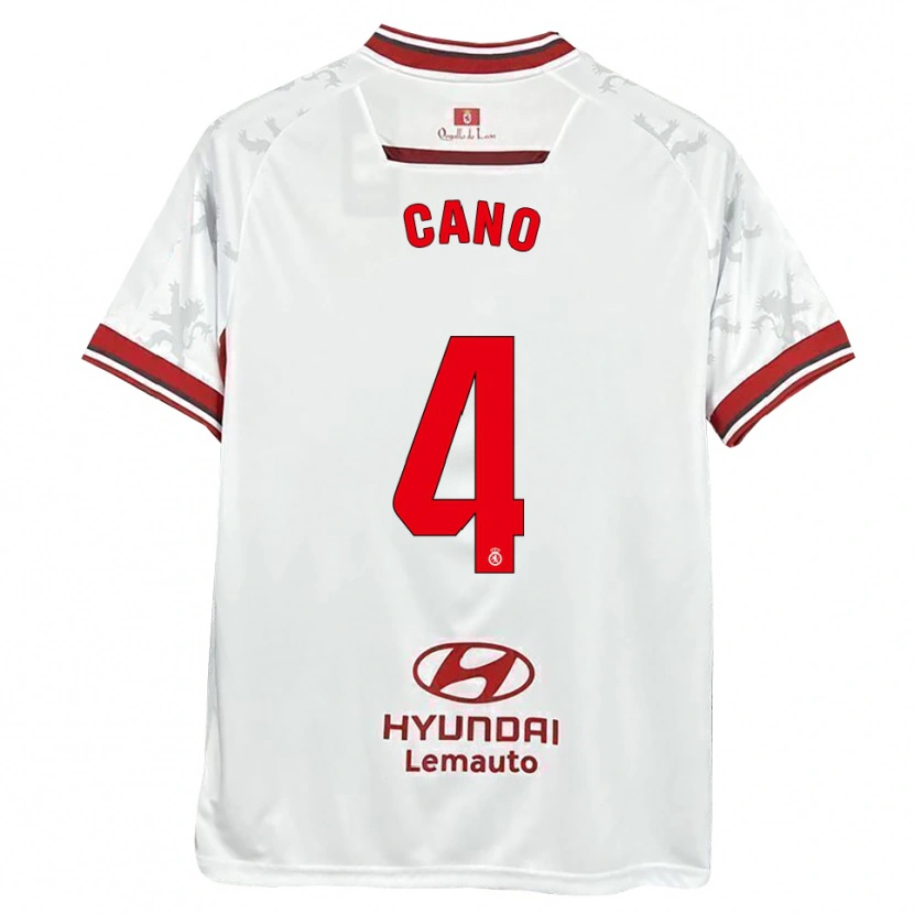 Danxen Damen Marcos Cano #4 Weiß Rot Heimtrikot Trikot 2025/26 T-Shirt