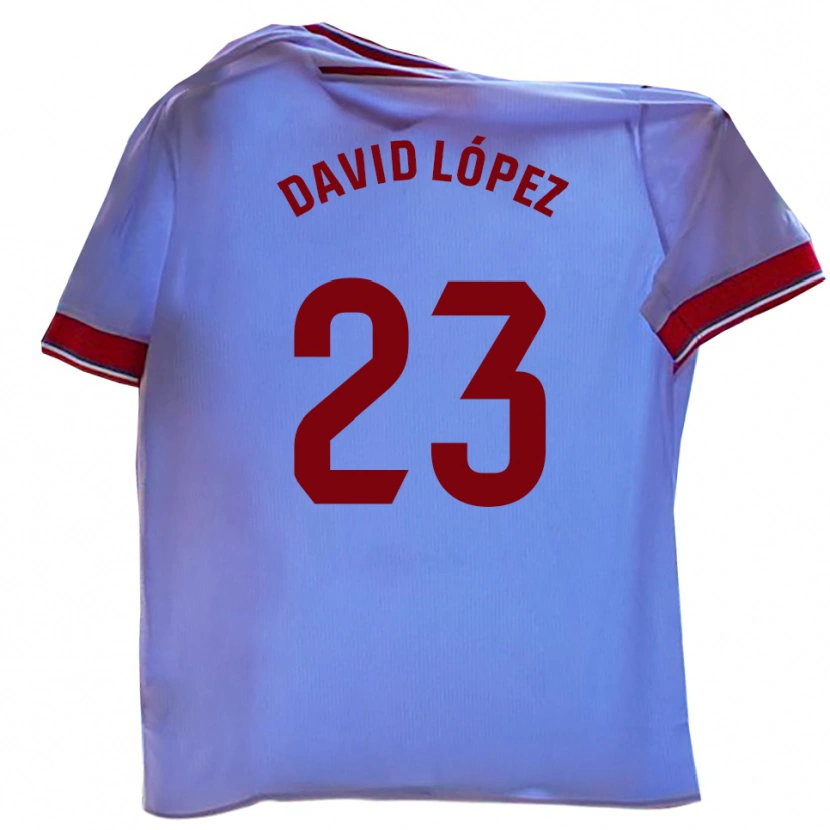 Danxen Damen David López #23 Weiß Rot Heimtrikot Trikot 2025/26 T-Shirt