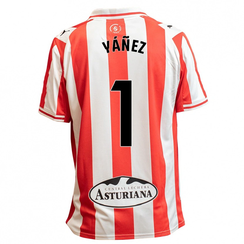 Danxen Damen Rubén Yáñez #1 Weiß Rot Heimtrikot Trikot 2025/26 T-Shirt