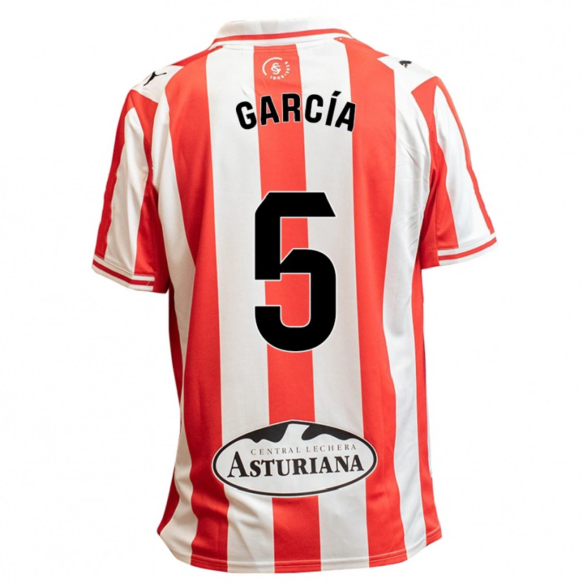 Danxen Damen Pablo García #5 Weiß Rot Heimtrikot Trikot 2025/26 T-Shirt