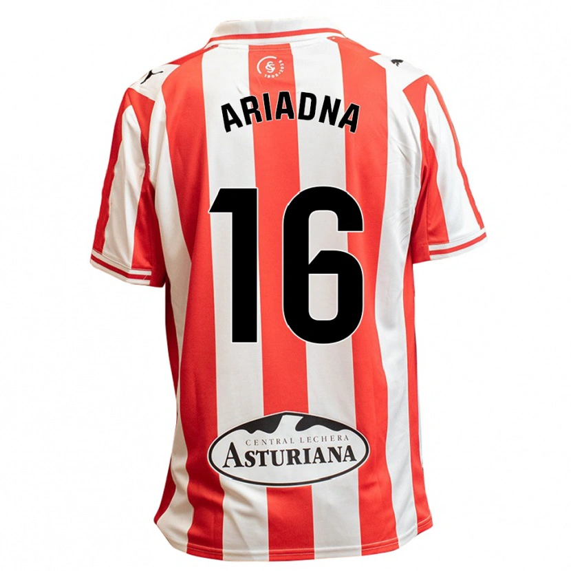 Danxen Damen Ariadna González Canteli #16 Weiß Rot Heimtrikot Trikot 2025/26 T-Shirt