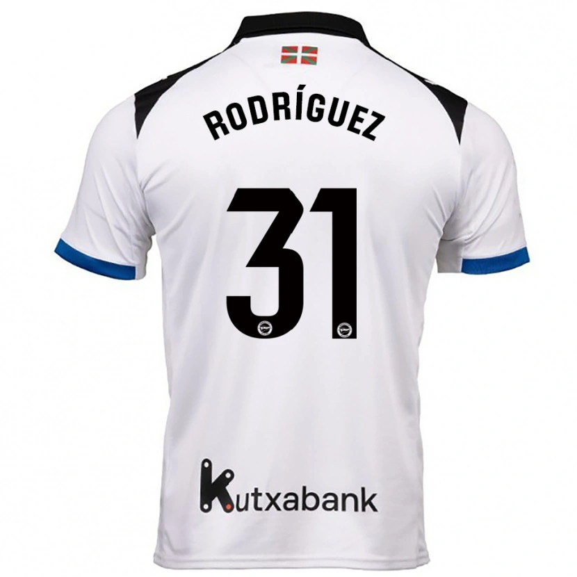 Danxen Damen Adrián Rodríguez #31 Weiß Blau Auswärtstrikot Trikot 2025/26 T-Shirt