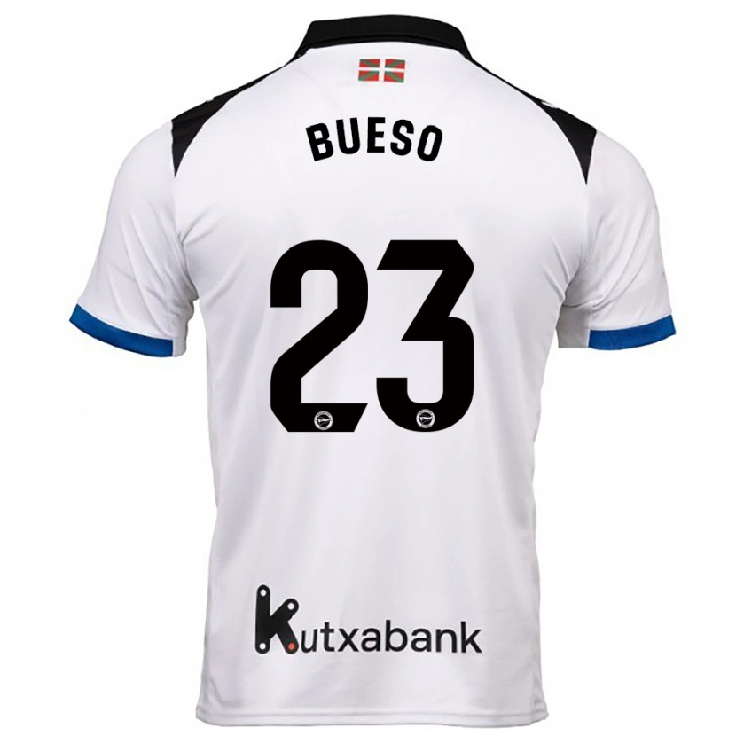 Danxen Damen Alejandro Bueso #23 Weiß Blau Auswärtstrikot Trikot 2025/26 T-Shirt