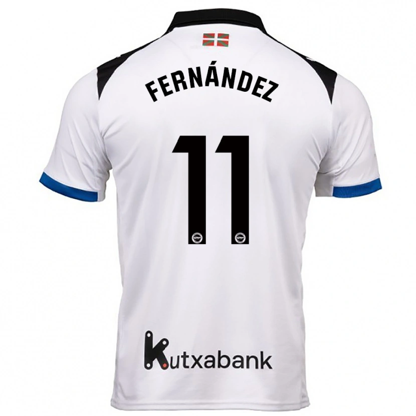 Danxen Damen Imanol Fernández #11 Weiß Blau Auswärtstrikot Trikot 2025/26 T-Shirt