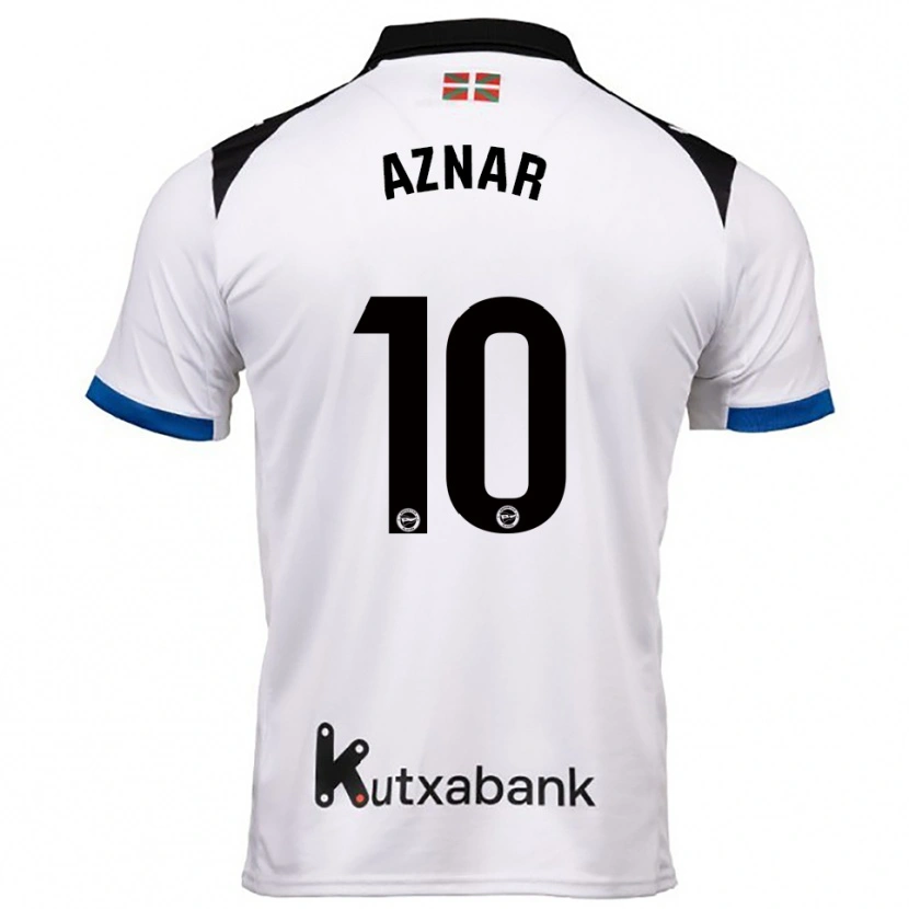 Danxen Damen Alba Aznar #10 Weiß Blau Auswärtstrikot Trikot 2025/26 T-Shirt