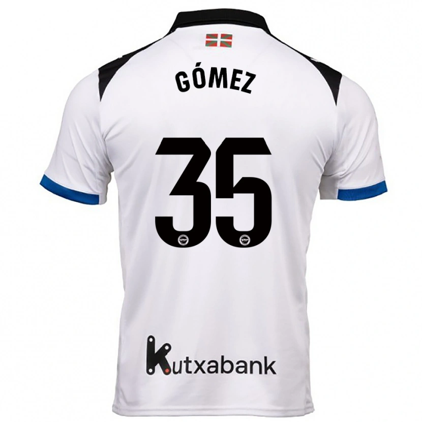 Danxen Damen Jorge Gómez #35 Weiß Blau Auswärtstrikot Trikot 2025/26 T-Shirt