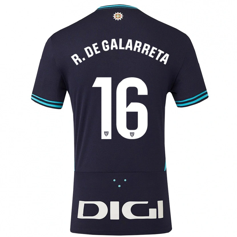 Danxen Damen Iñigo Ruiz De Galarreta #16 Marine Himmelblau Auswärtstrikot Trikot 2025/26 T-Shirt