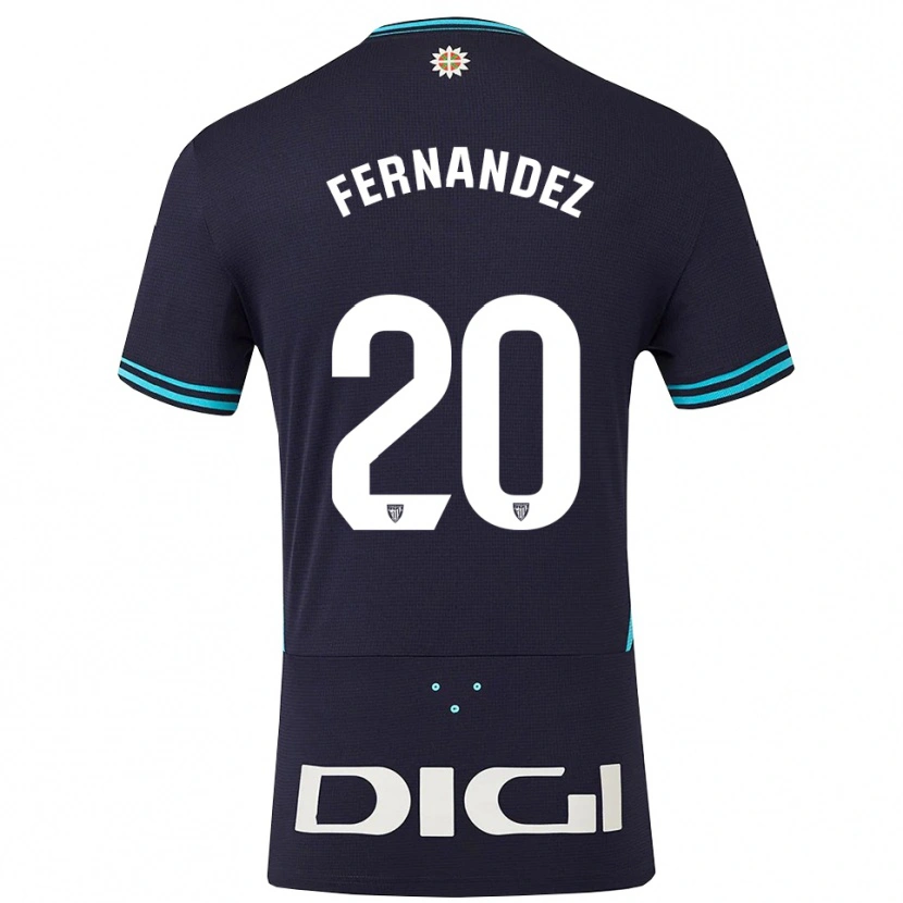 Danxen Damen Hugo Fernández #20 Marine Himmelblau Auswärtstrikot Trikot 2025/26 T-Shirt