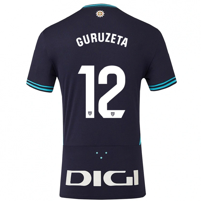 Danxen Damen Gorka Guruzeta #12 Marine Himmelblau Auswärtstrikot Trikot 2025/26 T-Shirt