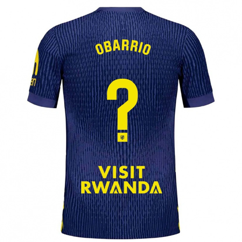 Danxen Damen Álvaro Obarrio #0 Marine Gelb Auswärtstrikot Trikot 2025/26 T-Shirt