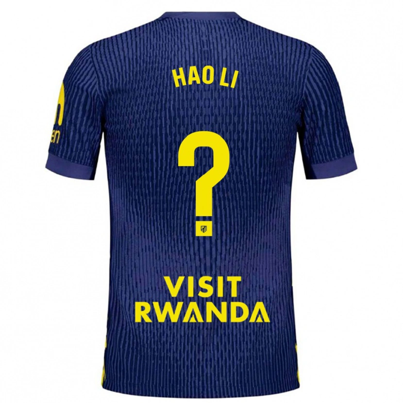 Danxen Damen Hao Li #0 Marine Gelb Auswärtstrikot Trikot 2025/26 T-Shirt