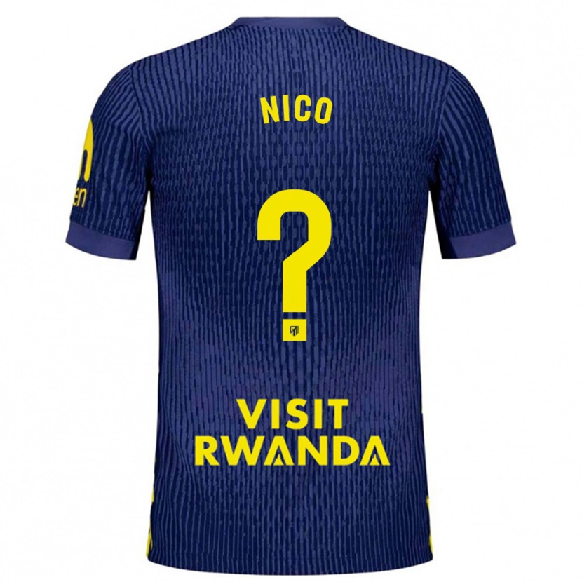 Danxen Damen Nico Fernández #0 Marine Gelb Auswärtstrikot Trikot 2025/26 T-Shirt