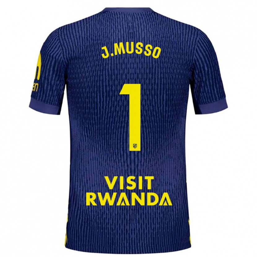 Danxen Damen Juan Musso #1 Marine Gelb Auswärtstrikot Trikot 2025/26 T-Shirt