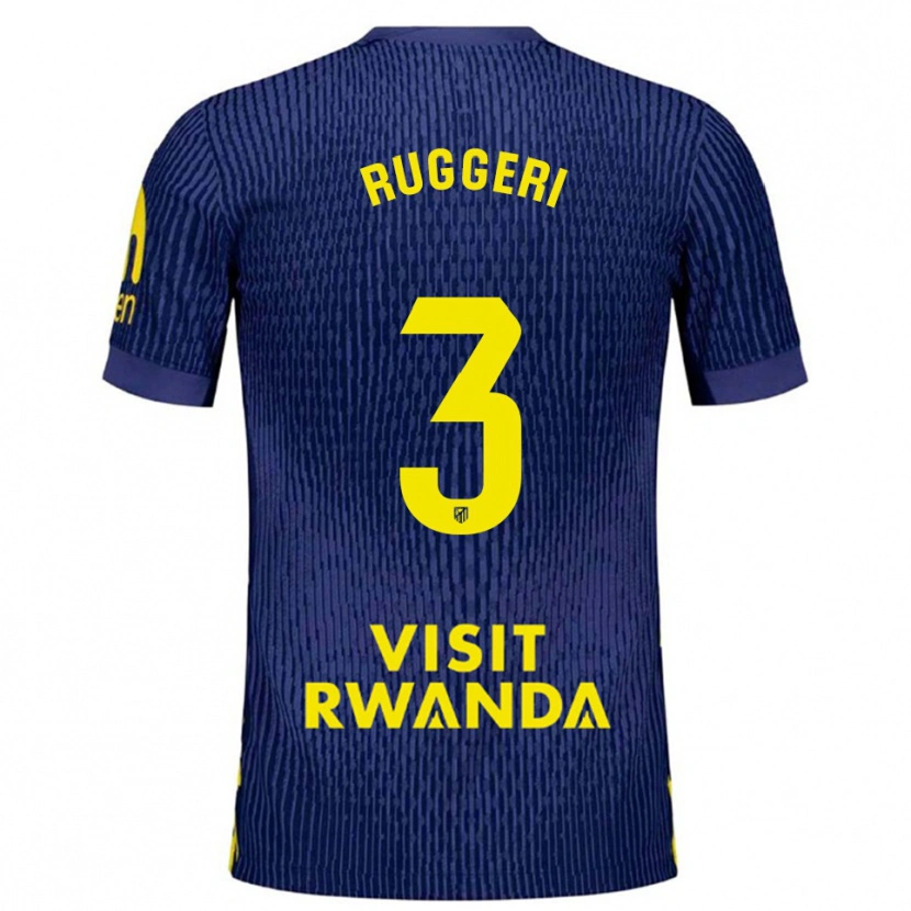 Danxen Damen Matteo Ruggeri #3 Marine Gelb Auswärtstrikot Trikot 2025/26 T-Shirt