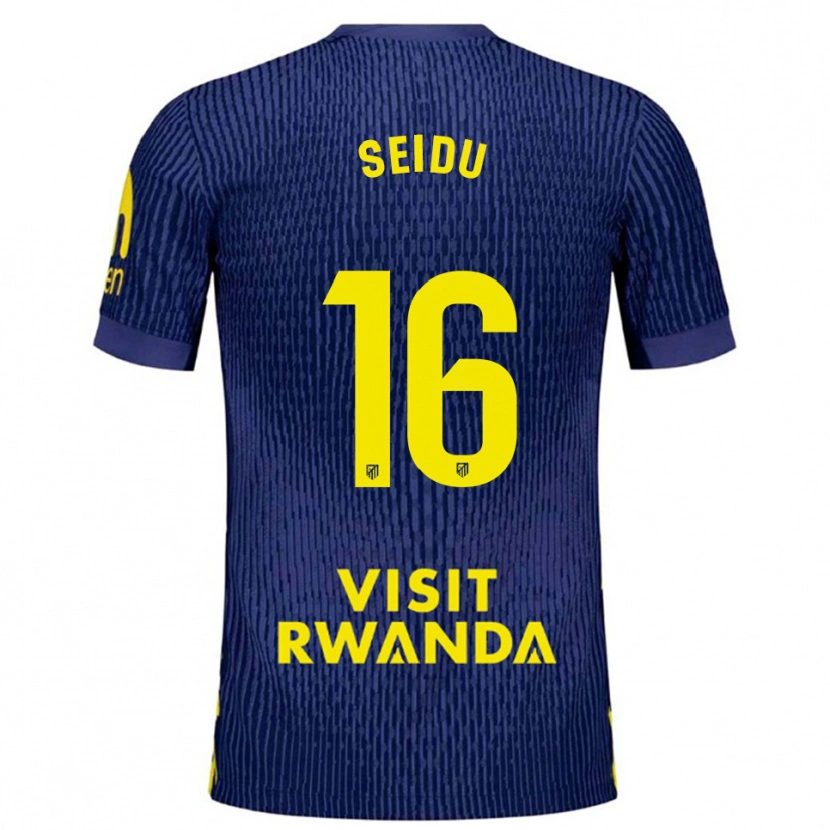 Danxen Damen Taufik Seidu #16 Marine Gelb Auswärtstrikot Trikot 2025/26 T-Shirt