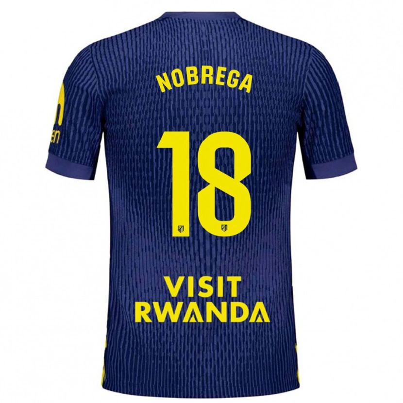 Danxen Damen Abraham Nobrega #18 Marine Gelb Auswärtstrikot Trikot 2025/26 T-Shirt