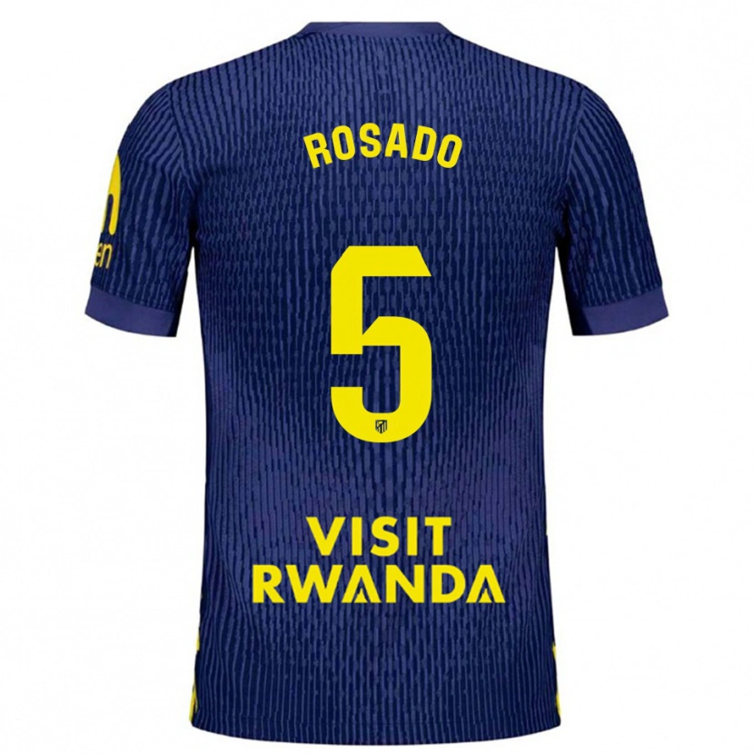 Danxen Damen Diego Rosado #5 Marine Gelb Auswärtstrikot Trikot 2025/26 T-Shirt