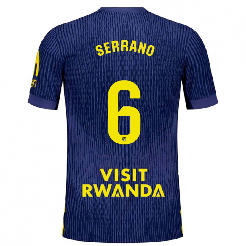 Danxen Damen Javi Serrano #6 Marine Gelb Auswärtstrikot Trikot 2025/26 T-Shirt