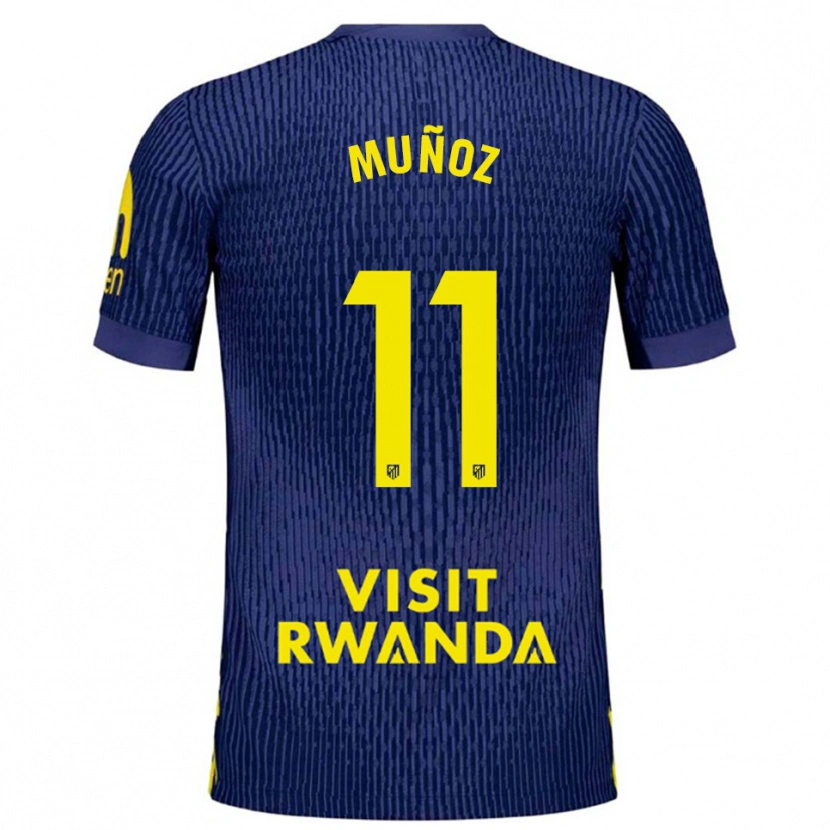 Danxen Damen Dani Muñoz #11 Marine Gelb Auswärtstrikot Trikot 2025/26 T-Shirt