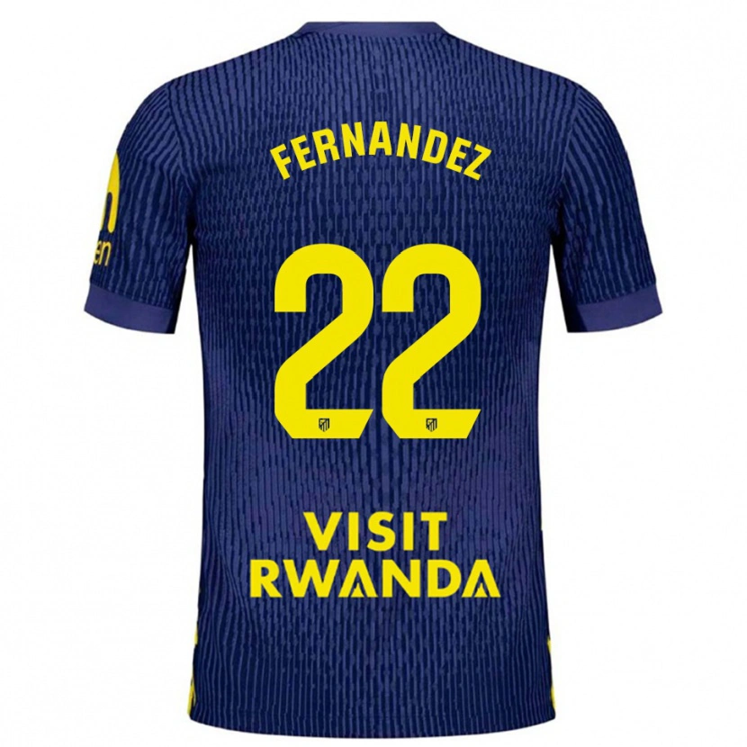 Danxen Damen David Fernández #22 Marine Gelb Auswärtstrikot Trikot 2025/26 T-Shirt