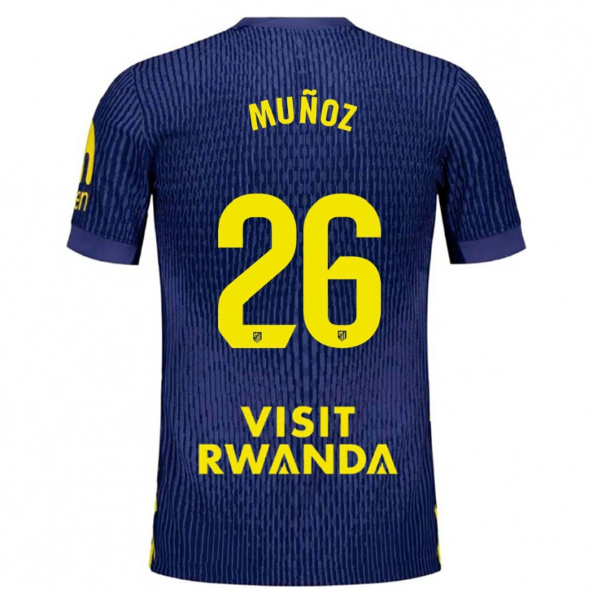 Danxen Damen Izan Muñoz #26 Marine Gelb Auswärtstrikot Trikot 2025/26 T-Shirt