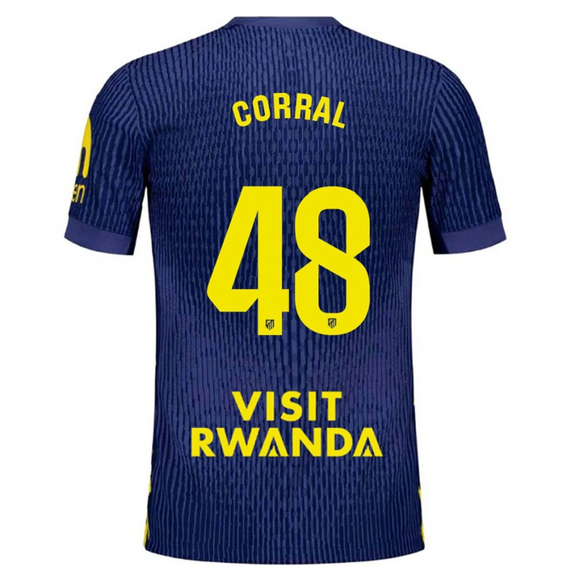 Danxen Damen Adrián Corral #48 Marine Gelb Auswärtstrikot Trikot 2025/26 T-Shirt