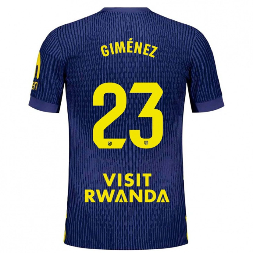 Danxen Damen Carlos Giménez #23 Marine Gelb Auswärtstrikot Trikot 2025/26 T-Shirt