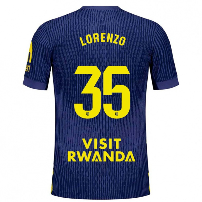 Danxen Damen Diego Lorenzo #35 Marine Gelb Auswärtstrikot Trikot 2025/26 T-Shirt