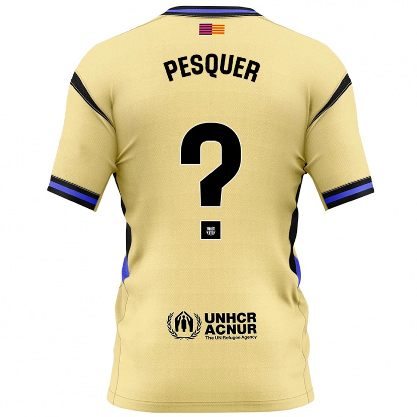 Danxen Damen Jordi Pesquer #0 Gelb Schwarz Auswärtstrikot Trikot 2025/26 T-Shirt