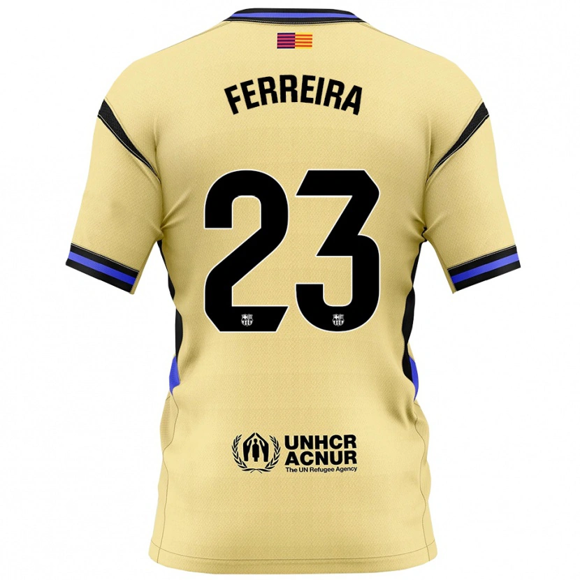Danxen Damen Geyse Ferreira #23 Gelb Schwarz Auswärtstrikot Trikot 2025/26 T-Shirt