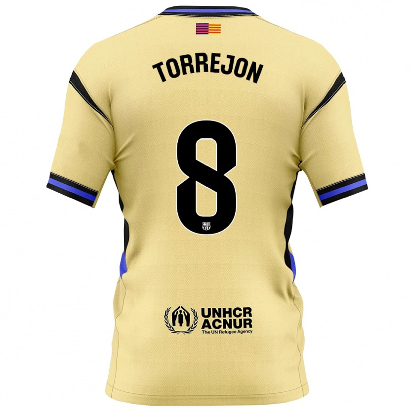 Danxen Damen Marta Torrejon #8 Gelb Schwarz Auswärtstrikot Trikot 2025/26 T-Shirt