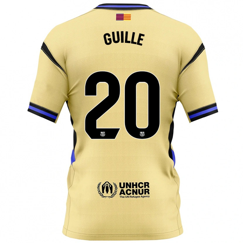 Danxen Damen Guille Fernández #20 Gelb Schwarz Auswärtstrikot Trikot 2025/26 T-Shirt