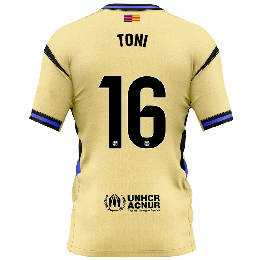 Danxen Damen Toni Fernández #16 Gelb Schwarz Auswärtstrikot Trikot 2025/26 T-Shirt