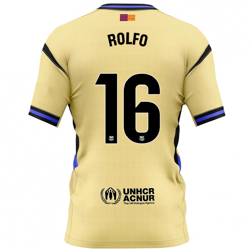Danxen Damen Fridolina Rolfö #16 Gelb Schwarz Auswärtstrikot Trikot 2025/26 T-Shirt