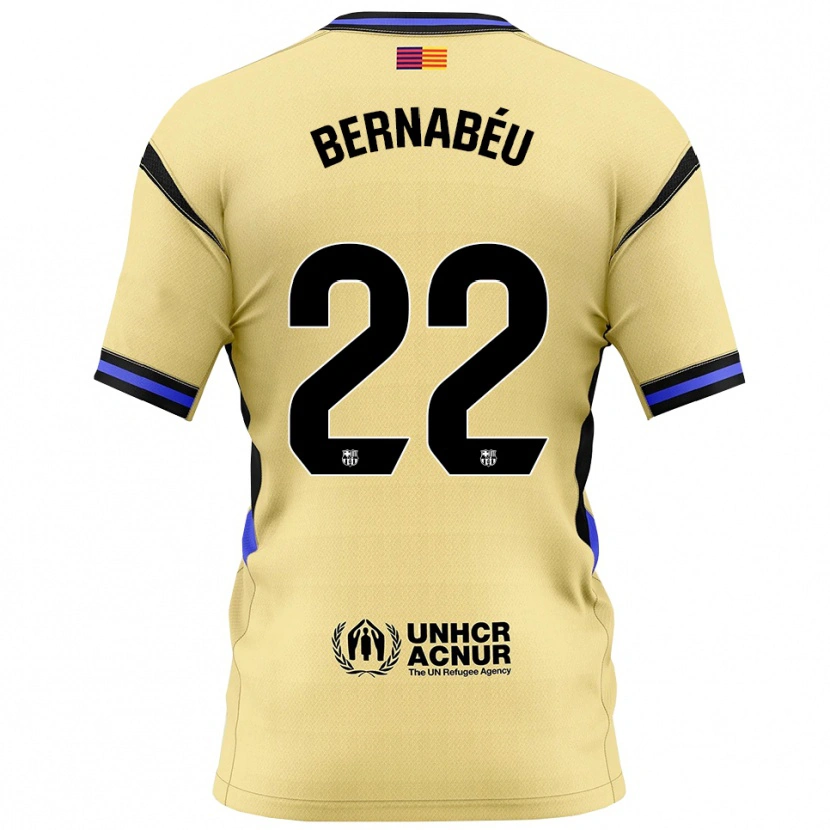Danxen Damen Pol Bernabéu #22 Gelb Schwarz Auswärtstrikot Trikot 2025/26 T-Shirt