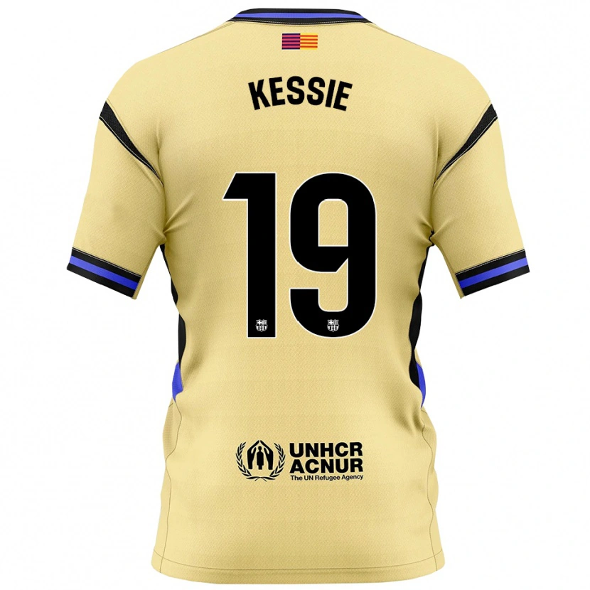 Danxen Damen Franck Kessie #19 Gelb Schwarz Auswärtstrikot Trikot 2025/26 T-Shirt