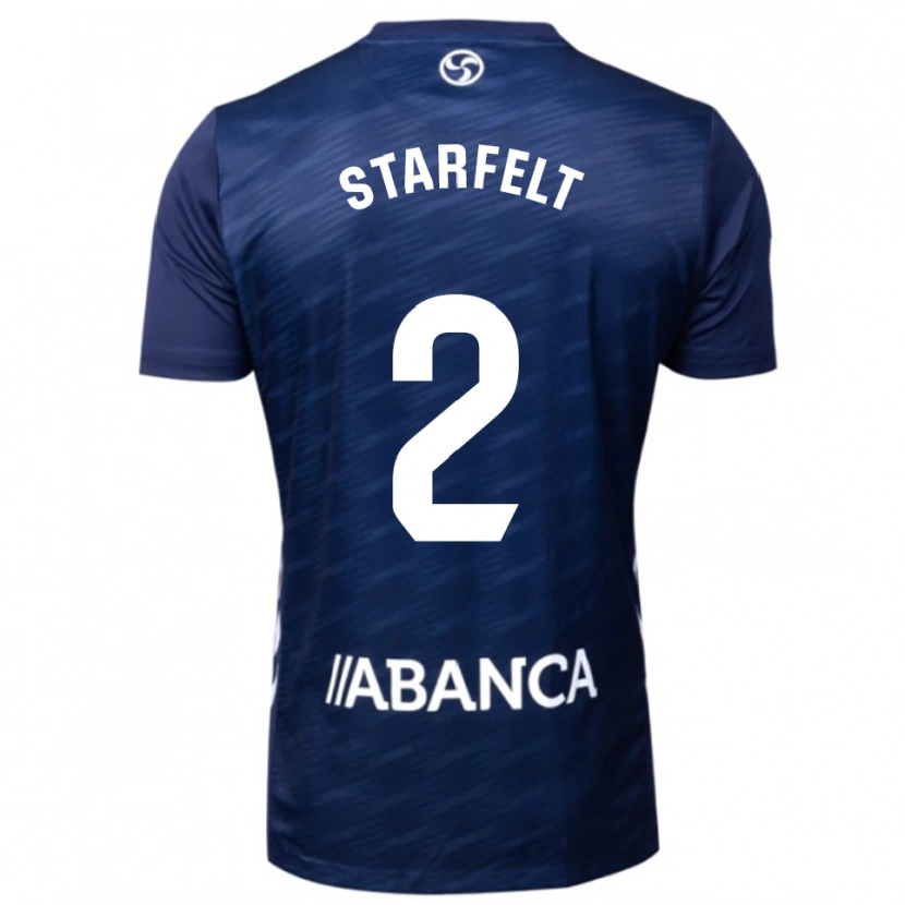 Danxen Damen Carl Starfelt #2 Marine Weiß Auswärtstrikot Trikot 2025/26 T-Shirt