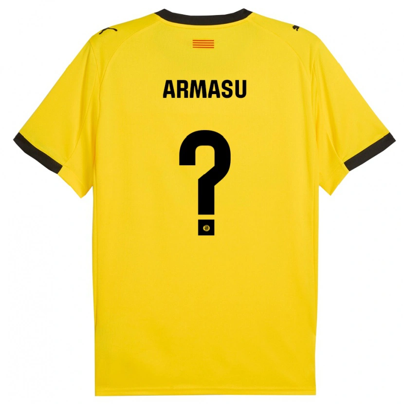Danxen Damen Daniel Armașu #0 Gelb Schwarz Auswärtstrikot Trikot 2025/26 T-Shirt