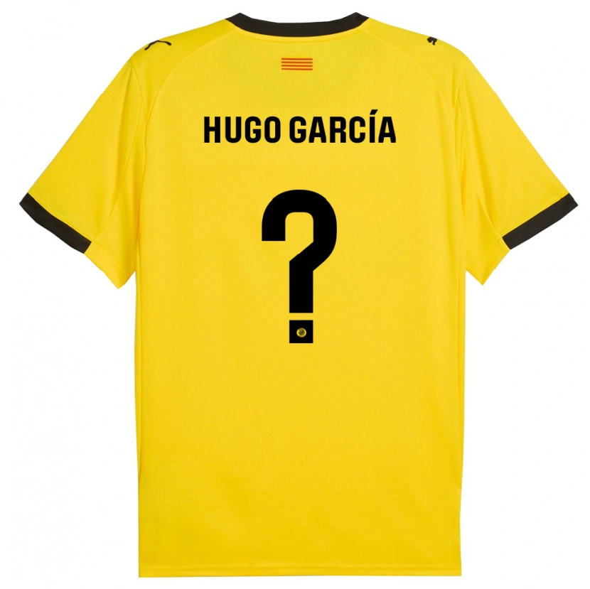 Danxen Damen Hugo García #0 Gelb Schwarz Auswärtstrikot Trikot 2025/26 T-Shirt