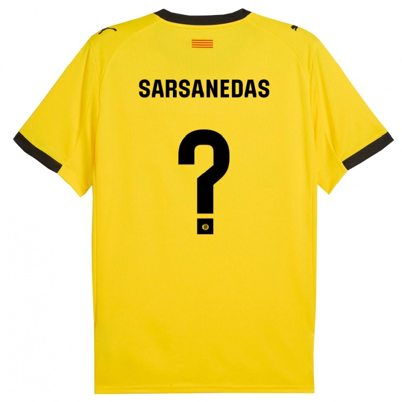 Danxen Damen Joao Sarsanedas #0 Gelb Schwarz Auswärtstrikot Trikot 2025/26 T-Shirt