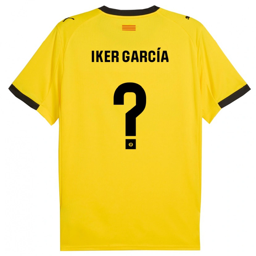 Danxen Damen Iker García #0 Gelb Schwarz Auswärtstrikot Trikot 2025/26 T-Shirt